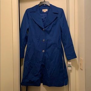 NWT Michael Kors Blue short trench coat